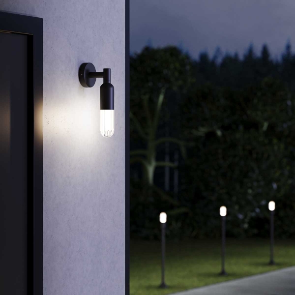 Уличный настенный светодиодный светильник Elektrostandard Isida 35165/U черный a062884