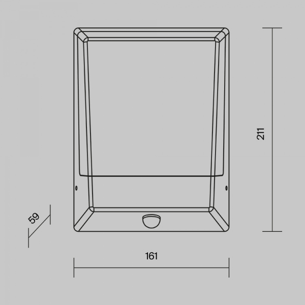 Уличный настенный светодиодный светильник Maytoni Row O448WL-L9GF3KSR