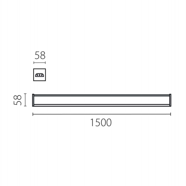 Светильник линейный 60W Trito Lightstar 456607