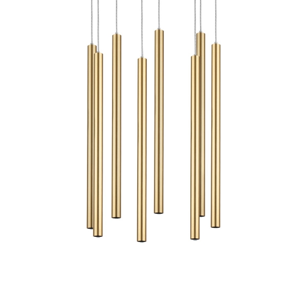 Комплект с подвесной люстрой Lightstar Tubo (574733+747243 (8шт) L8T747243