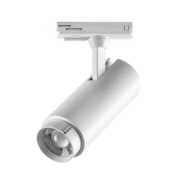 Светильник светодиодный трековый профессиональный с выбором мощности, цветовой температуры и угла освещения д/трековых систем BARRA Fuoco P+CCT L