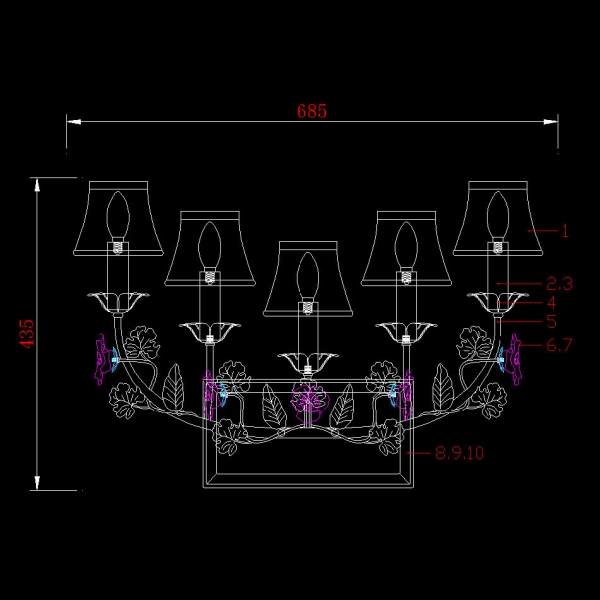 Бра Lucia Tucci Fiori Di Rose W1775.5