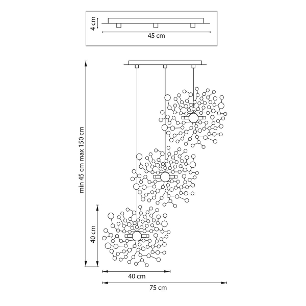 Комплект с подвесной люстрой Lightstar Extra (721132-3+572132-1) L3PR721132