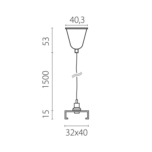 Подвес стандартный тип D треку 5040xx-(F)/(R) 1,5 м Quattro Lightstar 504176-FR1