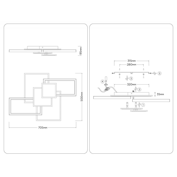 Люстра Ambrella Light ACRYLICA FA1032
