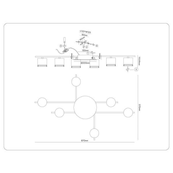 Люстра Ambrella Light COMFORT FL51756