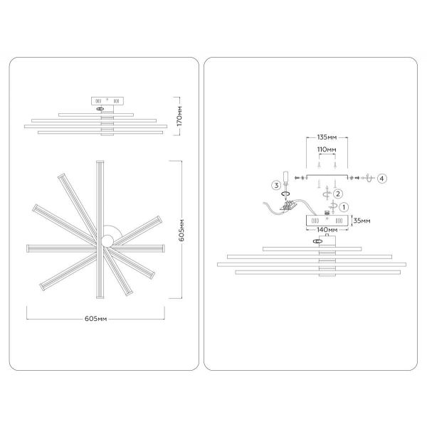 Люстра Ambrella Light COMFORT FL6222
