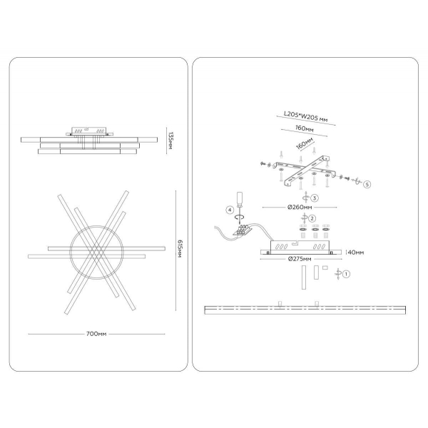 Люстра Ambrella Light COMFORT FL6272