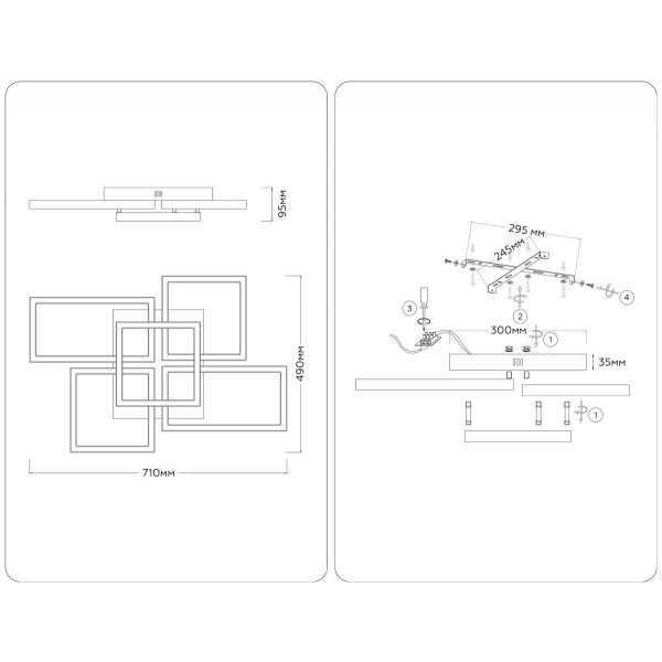 Люстра Ambrella Light ACRYLICA FA1011