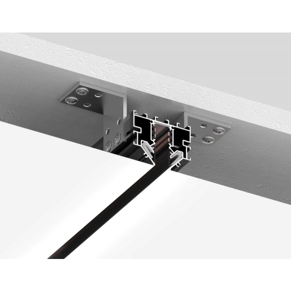Шинопровод для монтажа в натяжной ПВХ потолок системы крепления Гарпун 3м Ambrella Light TRACK SYSTEM GL1950