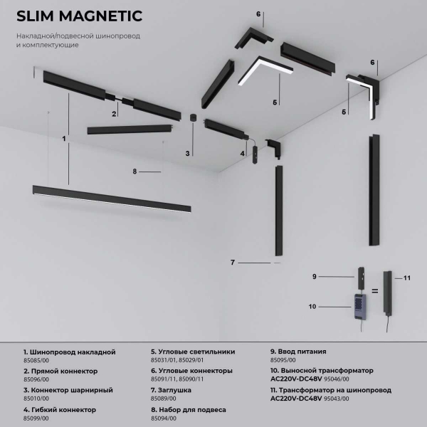Трековый светодиодный светильник Elektrostandard Slim Magnetic Mobi 85191/01 a066540