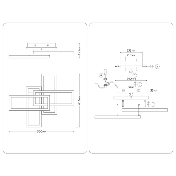 Люстра Ambrella Light ACRYLICA FA1001