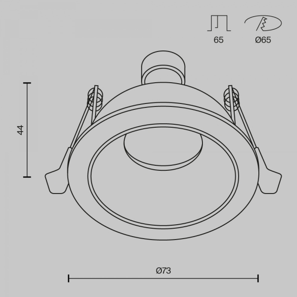Встраиваемый светильник Maytoni Technical DL126-GU10-WB