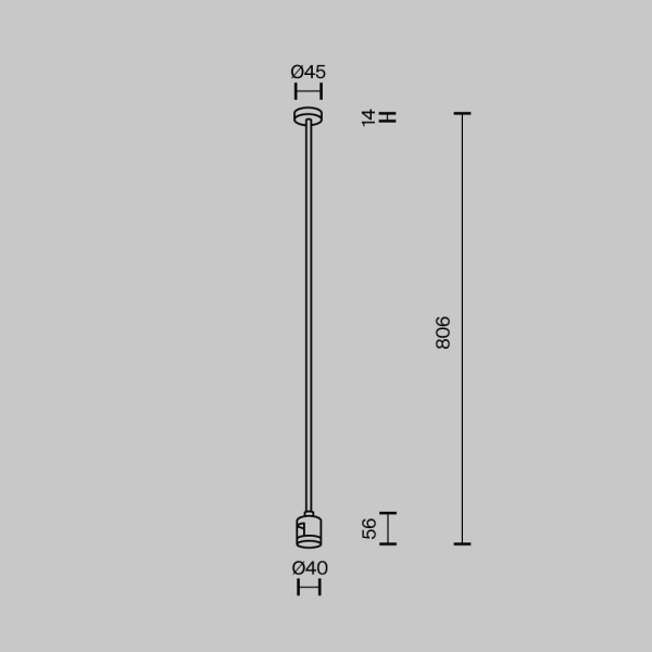 Крепление потолочное Maytoni Technical Accessories for tracks Flarity TRA159C-IPCL1-B