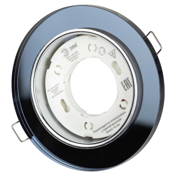 Светильник встраиваемый cо светодиодной подсветкой ЭРА DK LD51 BK под лампу GX53 черный Б0057468