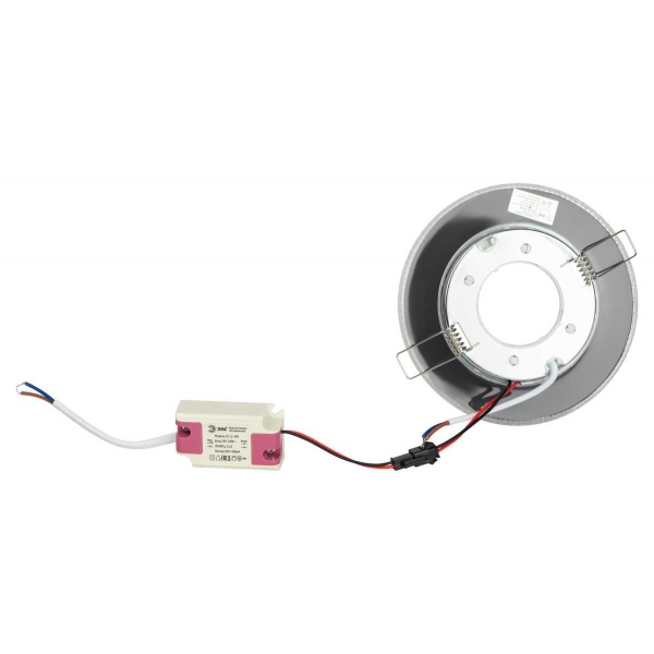 Светильник встраиваемый cо светодиодной подсветкой ЭРА DK LD53 WH под лампу GX53 белый Б0057475