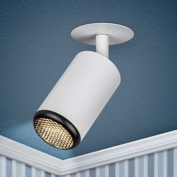 Светильник встраиваемый алюминиевый ЭРА KL106 WH/BK под лампу MR16 GU10 белый/черный матовый Б0061628