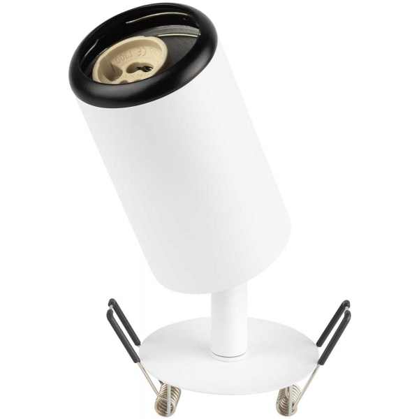 Светильник встраиваемый алюминиевый ЭРА KL106 WH/BK под лампу MR16 GU10 белый/черный матовый Б0061628