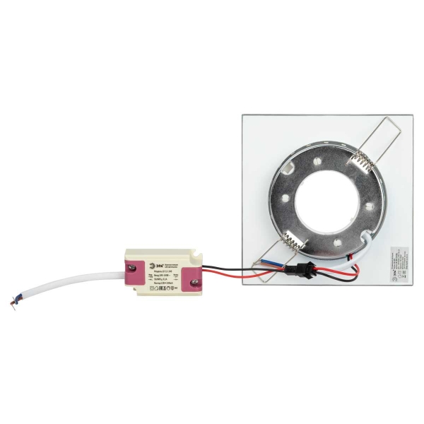 Светильник встраиваемый cо светодиодной подсветкой ЭРА DK LD50 MR под лампу GX53 зеркальный Б0057472