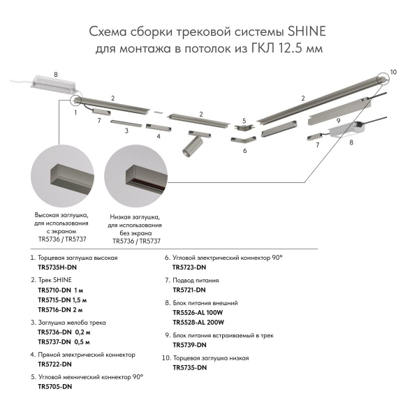 Коннектор прямой Denkirs Shine Base TR5722-DN