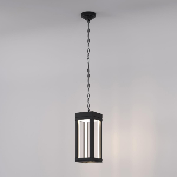 Уличный подвесной светодиодный светильник Elektrostandard Frame 1528 Techno Led черный a051857