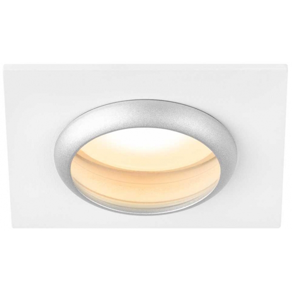 Светильник встраиваемый алюминиевый ЭРА KL110 WH/SL под лампу MR16 GU5.3 белый/серебро матовый Б0061532