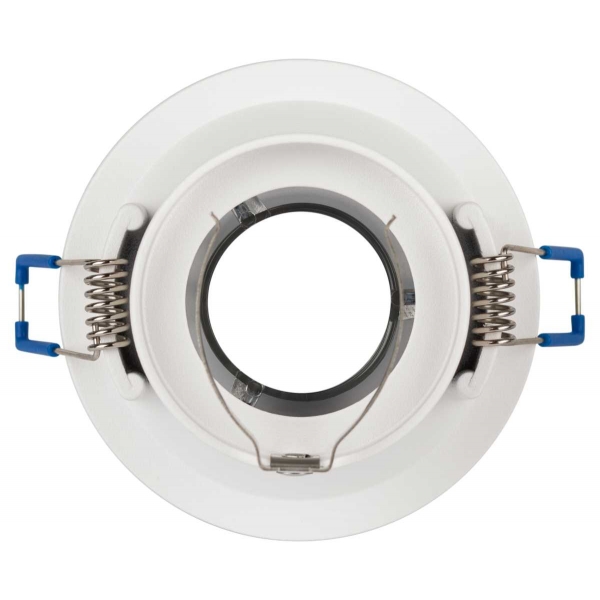 Светильник встраиваемый декоративный ЭРА KL103 WH/GD под лампу MR16 GU5.3 белый/золото Б0056351
