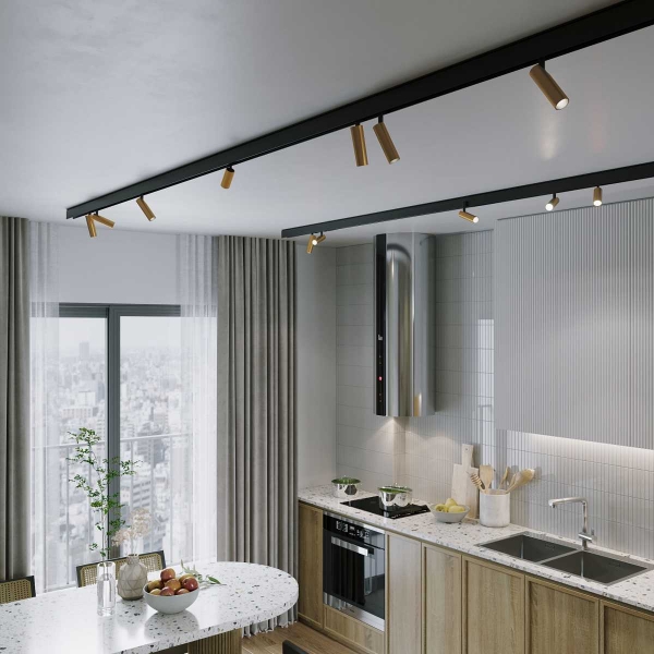 Трековый светодиодный светильник Elektrostandard (Умный дом) Slim Magnetic Dim Dual 85056/01 латунь a063527