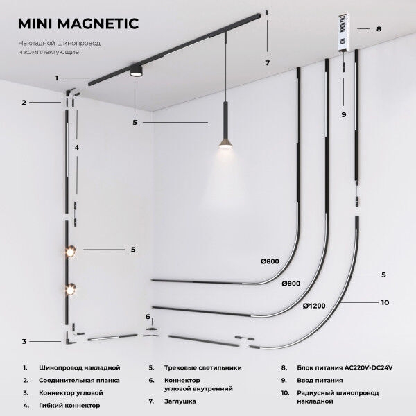Трековый светодиодный светильник Elektrostandard Mini Magnetic 85161/01 a065648