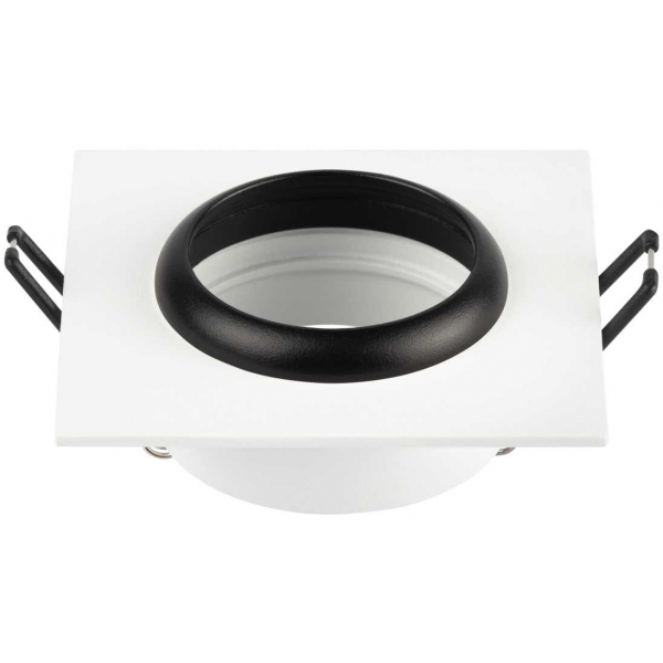 Светильник встраиваемый алюминиевый ЭРА KL110 WH/BK под лампу MR16 GU5.3 белый/черный матовый Б0061531