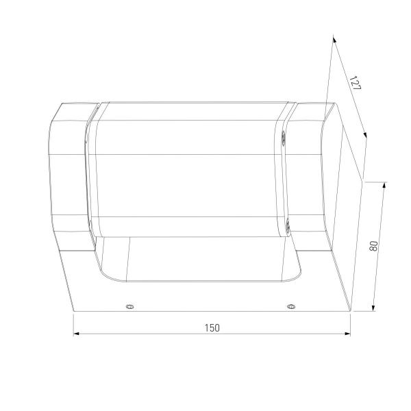 Уличный настенный светодиодный светильник Elektrostandard Dors D LED (35163/D) 3000K черный a072077
