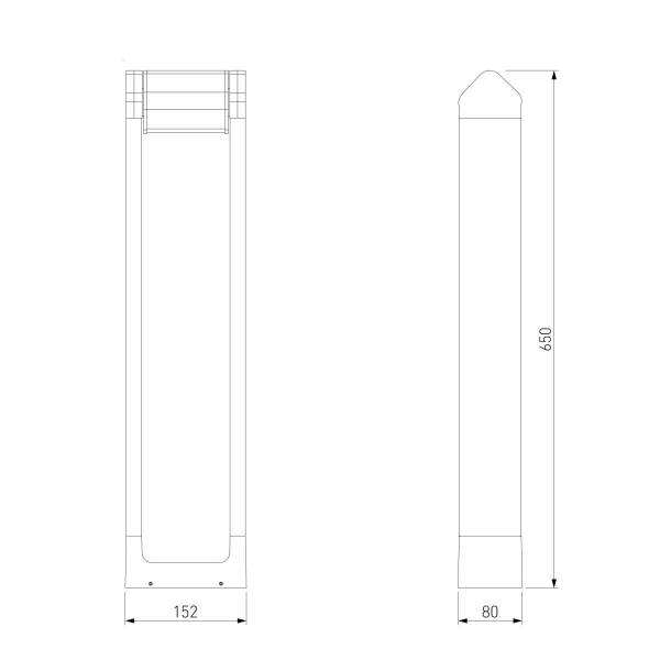 Уличный светодиодный светильник Elektrostandard Dors F LED (35163/F) 3000K черный a072078
