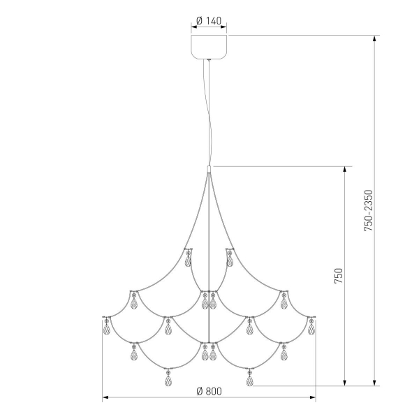 Подвесная люстра Bogates Adit 90400 LED a072123