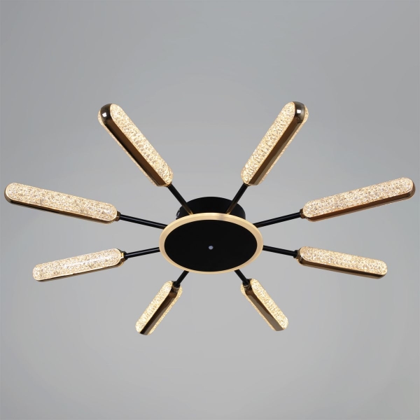 Потолочная светодиодная люстра Reluce 08290-0.3-08 BK+GD