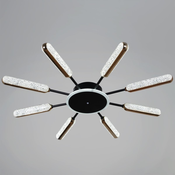 Потолочная светодиодная люстра Reluce 08290-0.3-08 BK+GD