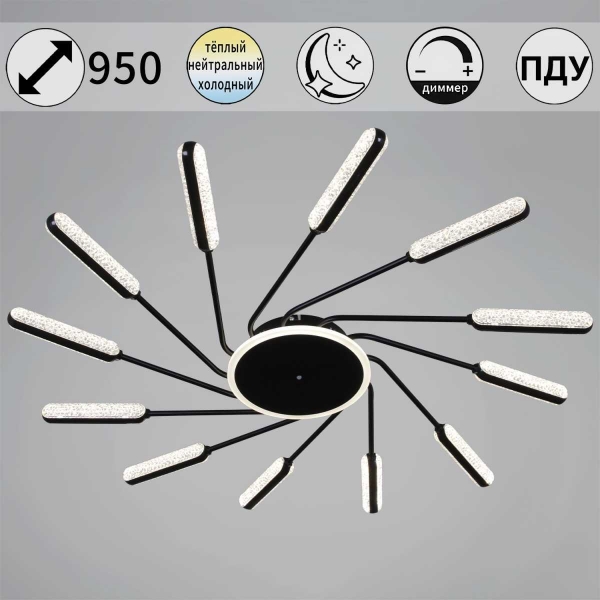 Потолочная люстра Reluce 87290-0.3-12 BK