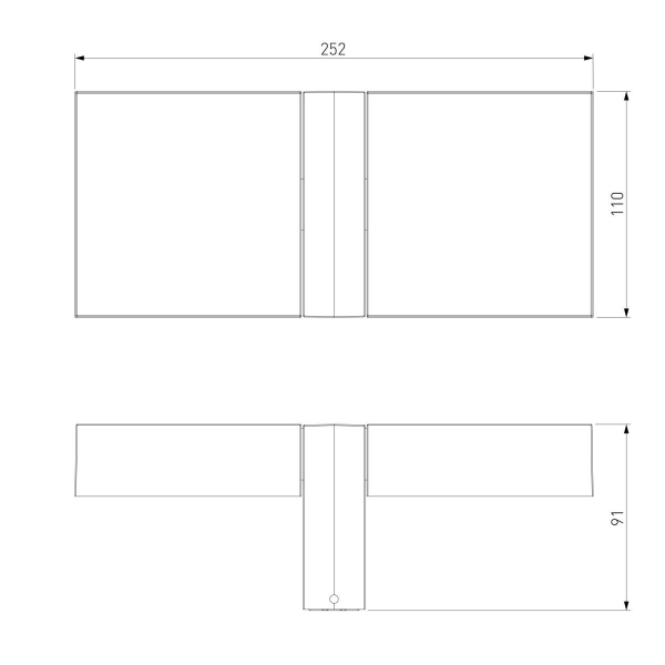 Уличный настенный светильник Elektrostandard Twin 3000K черный (35170/D) a072075