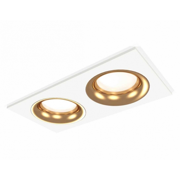 Комплект встраиваемого светильника Ambrella light Techno Spot XC7635005 SWH/PYG белый песок/золото желтое полированное (C7635, N7014)