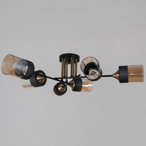 Потолочная люстра Reluce 48460-0.3-06 BK+COPPER