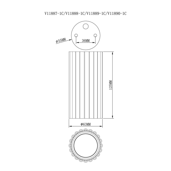 Настенно-потолочный светильник Moderli Cora V11888-1C