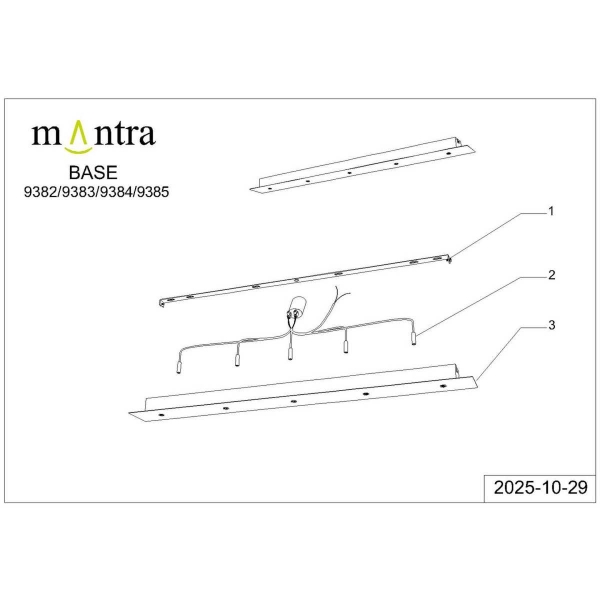 Потолочное основание Mantra Modular Light Florones 9385