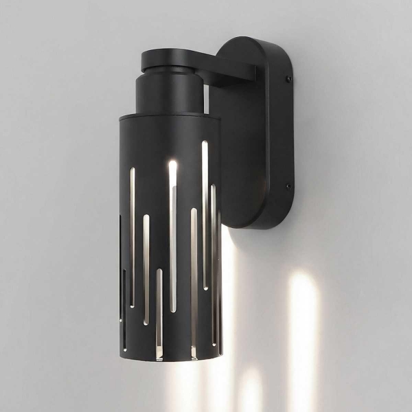 Уличный настенный светодиодный cветильник Elektrostandard Streak (35197/W) 4000К черный a072055