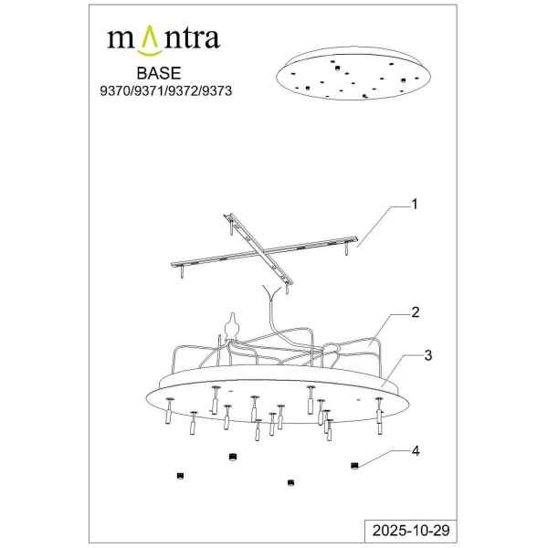 Потолочное основание Mantra Modular Light Florones 9371