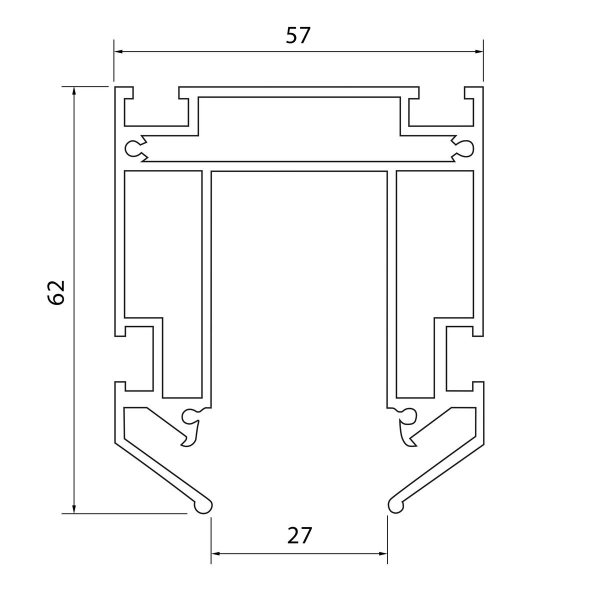 Профиль в натяжной ПВХ потолок ST Luce Skyline 48 ST003.129.03