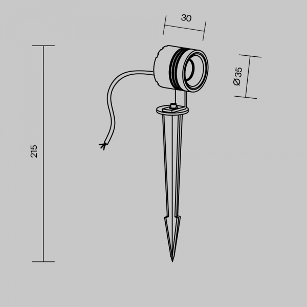 Ландшафтный светильник Maytoni Outdoor Clyde O493FL-L3GF3K
