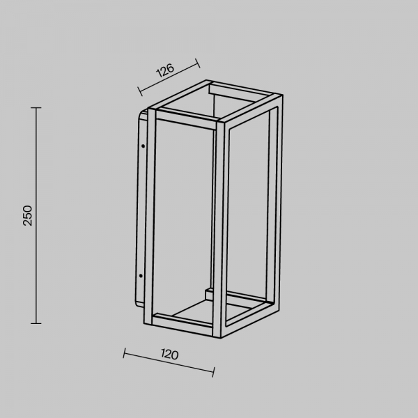 Уличный настенный светильник Maytoni Outdoor Frame O527WL-L12B3K