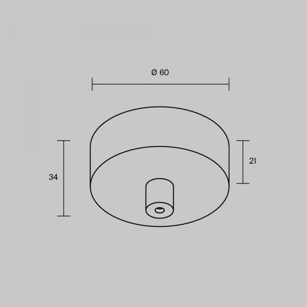 Накладная потолочная чаша для подвесных шинопроводов Maytoni Technical ARITY Accessories for tracks Arity TRA233SCB-B