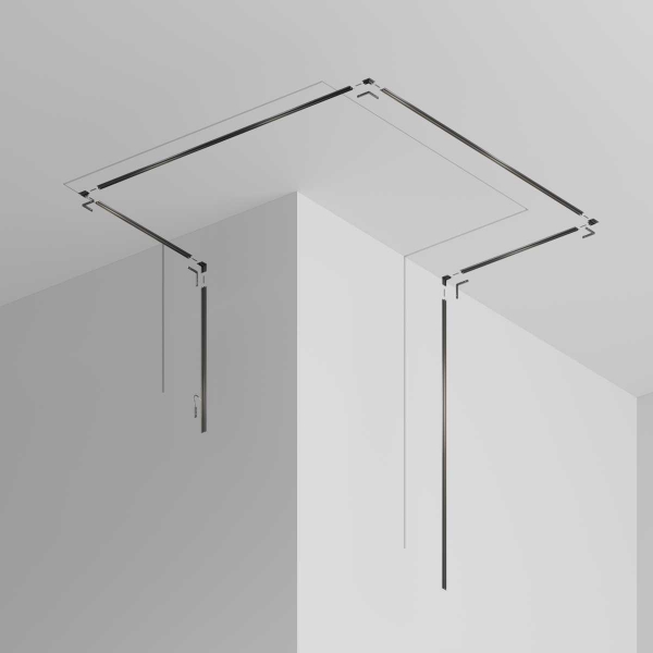 Шинопровод 3м Exility X встраиваемый под ГКЛ 12,5мм Maytoni Technical EXILITY X Busbar trunkings Exility X TRX239-423.12B