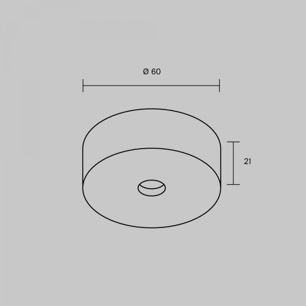 Накладная потолочная чаша для вертикального шинопровода Maytoni Technical ARITY Accessories for tracks Arity TRA234SCB-B