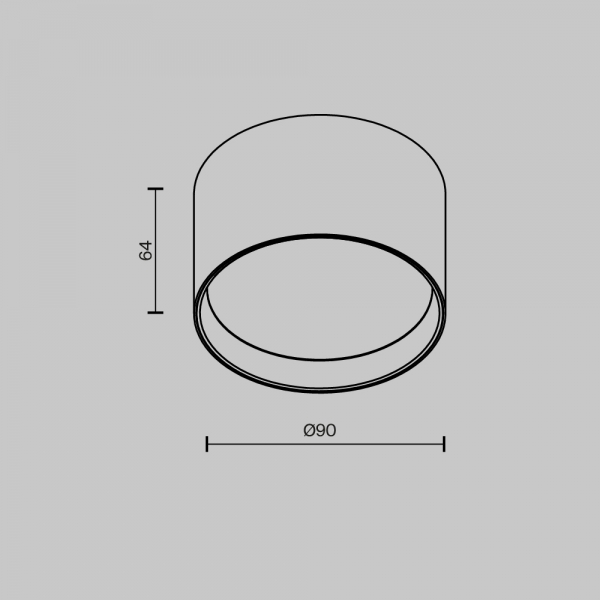 Потолочный светильник Maytoni Technical Ceiling Glare C127CL-L7W3K-B